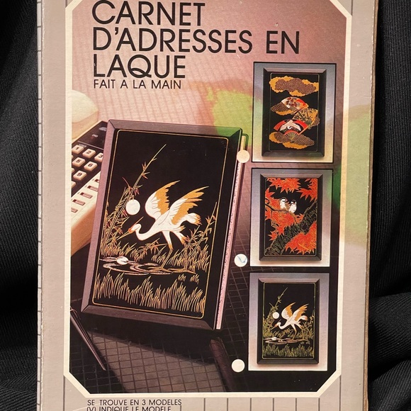 Vintage 1986 By Action Industries Lacquerware Address Book Birds In Trees - Picture 2 of 13